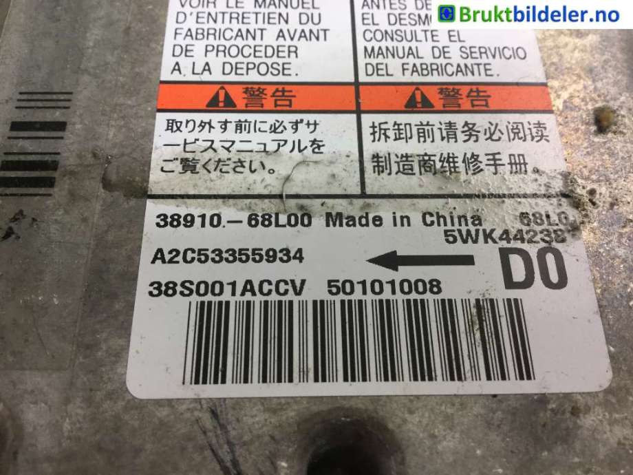 Airbag elektronikk til Suzuki Swift 2011-2017 (SUZUKI|38910-68L00|A2C53355934|5WK44238)