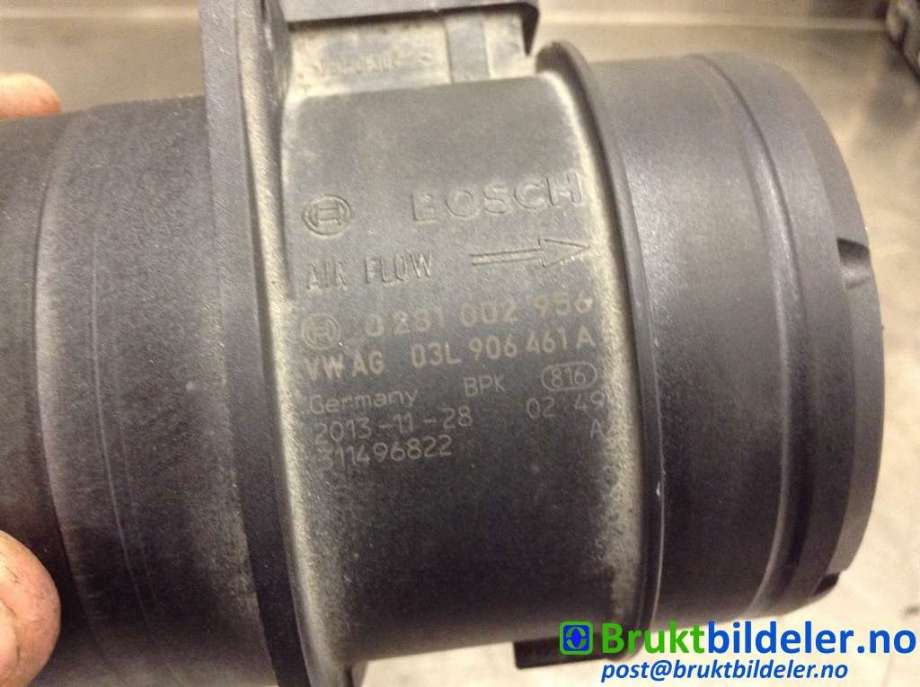 Luftmengde/luftmassemåler til Audi Q5 2012-2017 (Type I, Fase 2)  (AUDI|03L 906 461 A|0 281 002 956|)