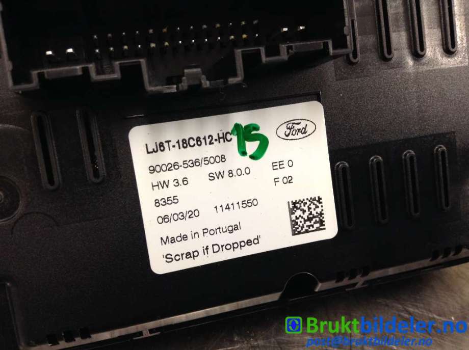 Varmeapparat betjening til Ford Kuga 2019-->> (Type III)  (FORD|LJ6T-18C612-HC|)
