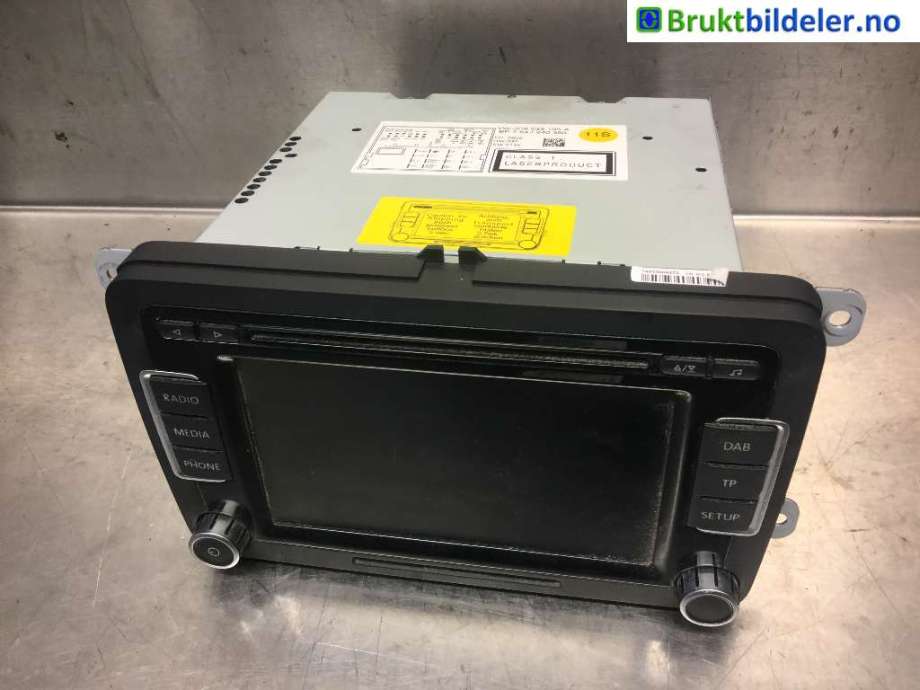 Bilstereo til VW Golf VI, 2008-2012  (VOLKSWAGEN|3C8 035 195 A)
