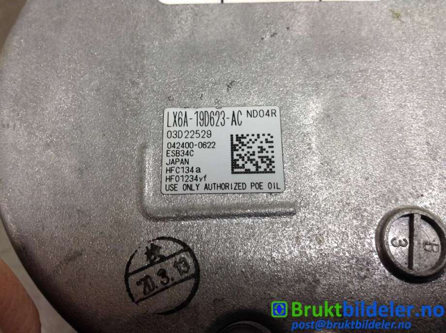 Aircondition kompressor til Ford Kuga 2019-->> (Type III) (FORD|LX6A-19D623-AC|042400-0622|)