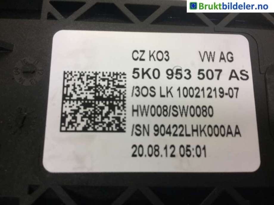 Bryter combi til VW Golf VI 2008-2012 (VOLKSWAGEN|5K0 953 507 AS|)