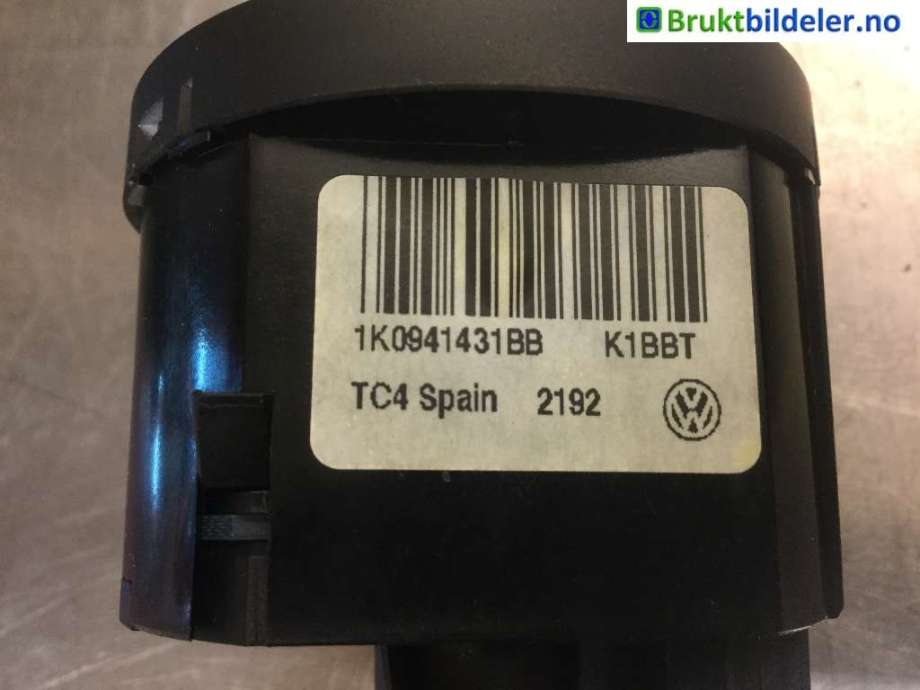 Bryter lys til VW Golf VI 2008-2012  (VOLKSWAGEN|1K0 941 431 BB|)