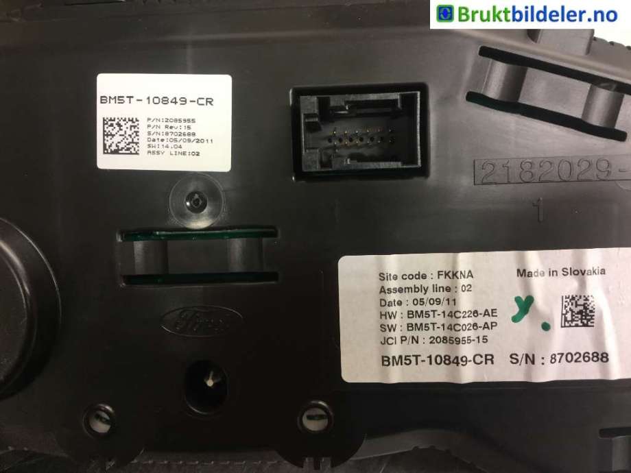 Instrumentpanel til Ford C-Max 2010-2015 (Type II, Fase 1)  (FORD|BM5T-10849-CR|)