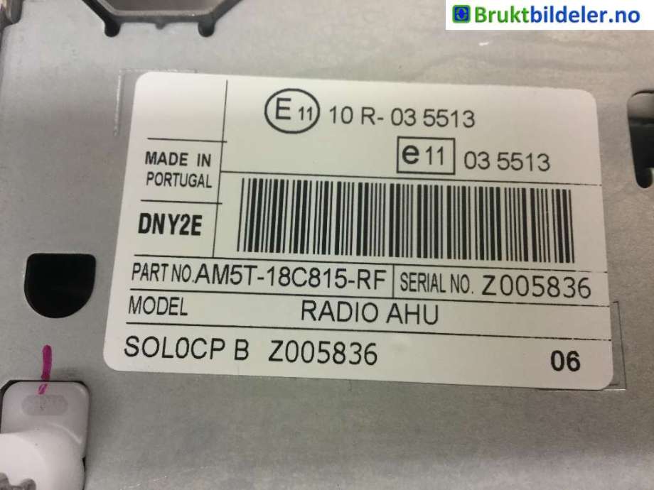 Bilstereo til Ford C-Max 2010-2015 (Type II, Fase 1) (FORD|AM5T-18C815-RF|)