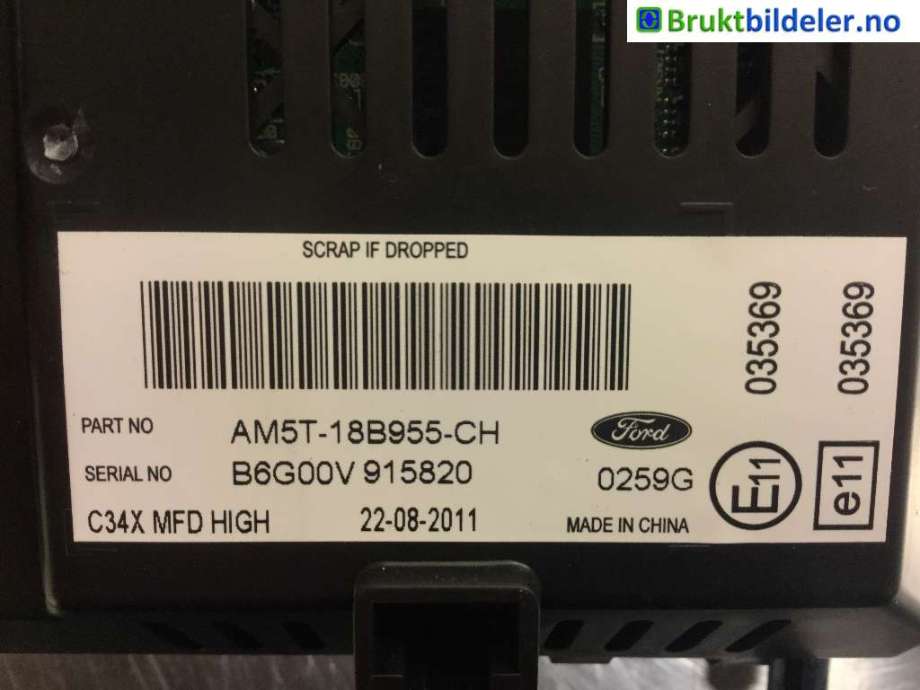 Instrument kjørecomputer til Ford C-Max 2010-2015 (Type II, Fase 1) (FORD|AM5T-18B955-CH|)