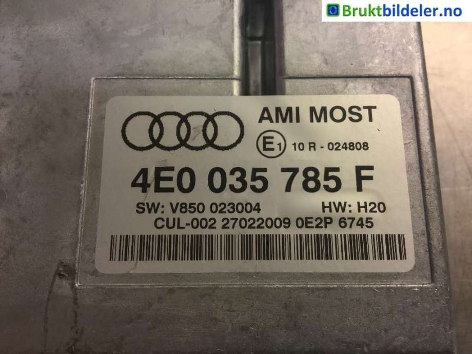 Bilstereo diverse til Audi Q7 2006-2010 (Type I, Fase 1)  (AUDI|4E0 035 785|)