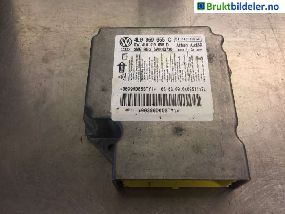 Airbag elektronikk til Audi Q7, 2006-2010 (Type I, Fase 1) (AUDI|4L0 959 655 C)