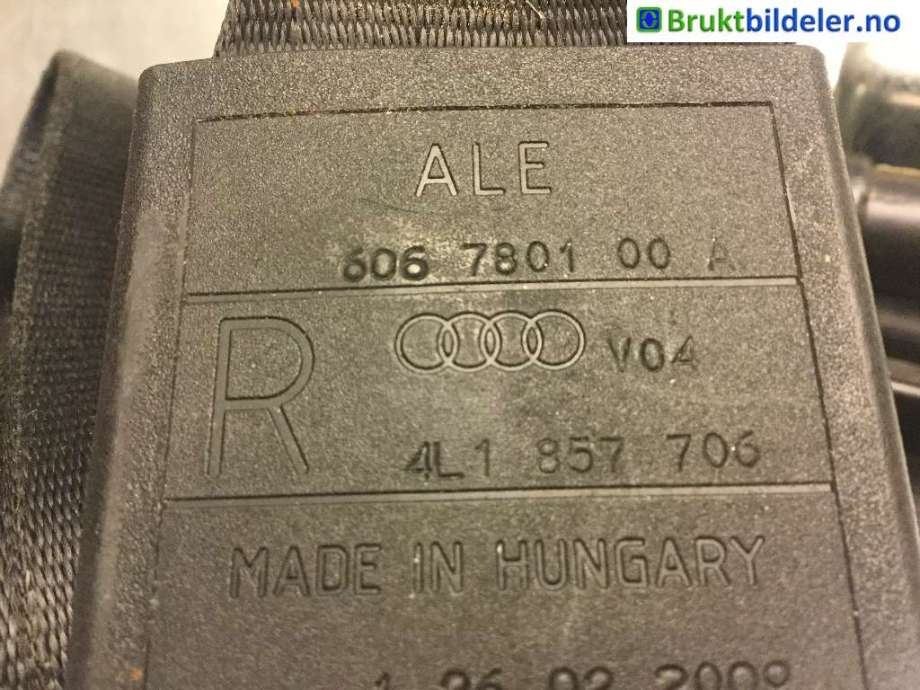 Sikkerhetsbelte foran høyre til Audi Q7 2006-2010 (Type I, Fase 1)  (AUDI||606728300)