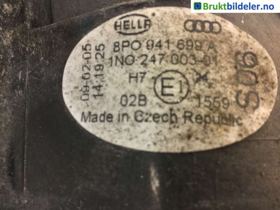 Tåkelykt venstre foran til Audi Q7 2006-2010 (Type I, Fase 1) (AUDI|8PO 941 699 A|)