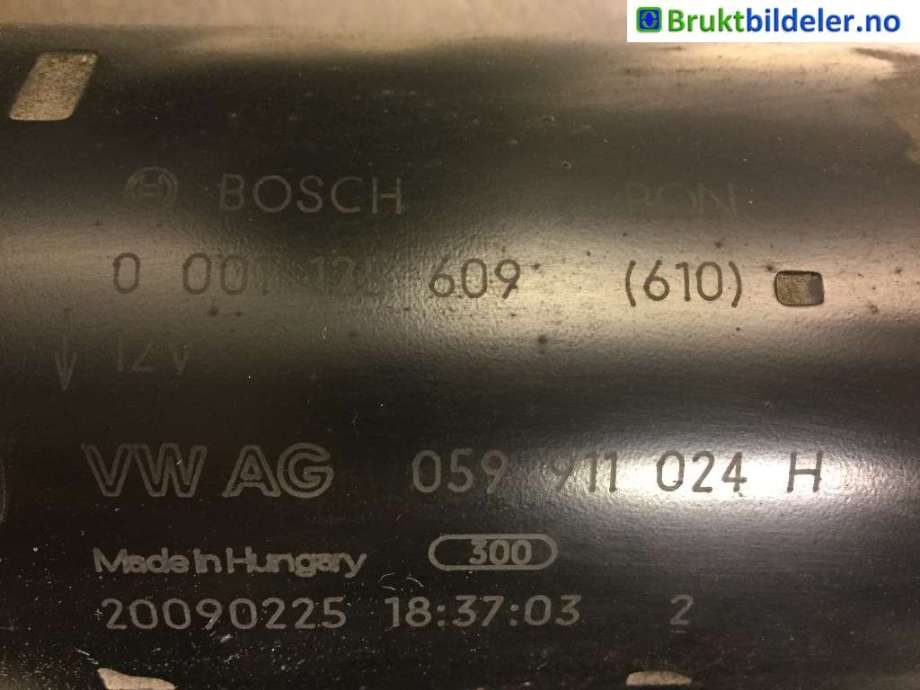 Starter diesel til Audi Q7 2006-2010 (Type I, Fase 1)  (AUDI|059 911 024 H|0 001 125 609|)