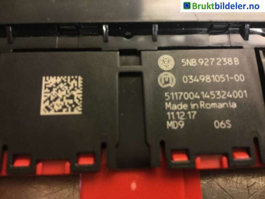 Bryter diverse til VW Tiguan 2016-2020 (Type II, Fase 1)  (VOLKSWAGEN|5NB 927 238 B|)