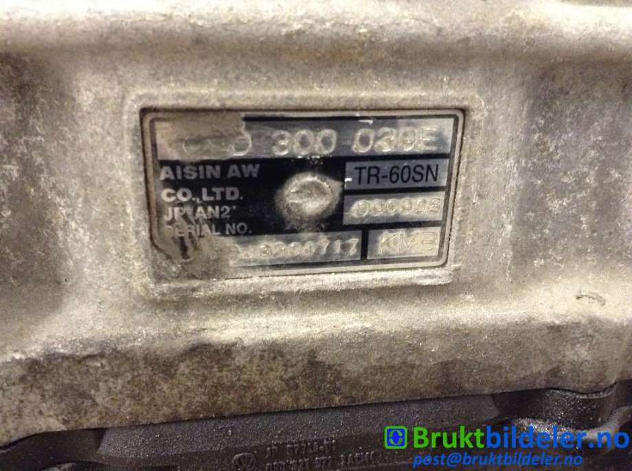 Girkasse automat til Audi Q7 2006-2010 (Type I, Fase 1)  (AUDI|09D 300 039 E|KMB/TR-60SN|)