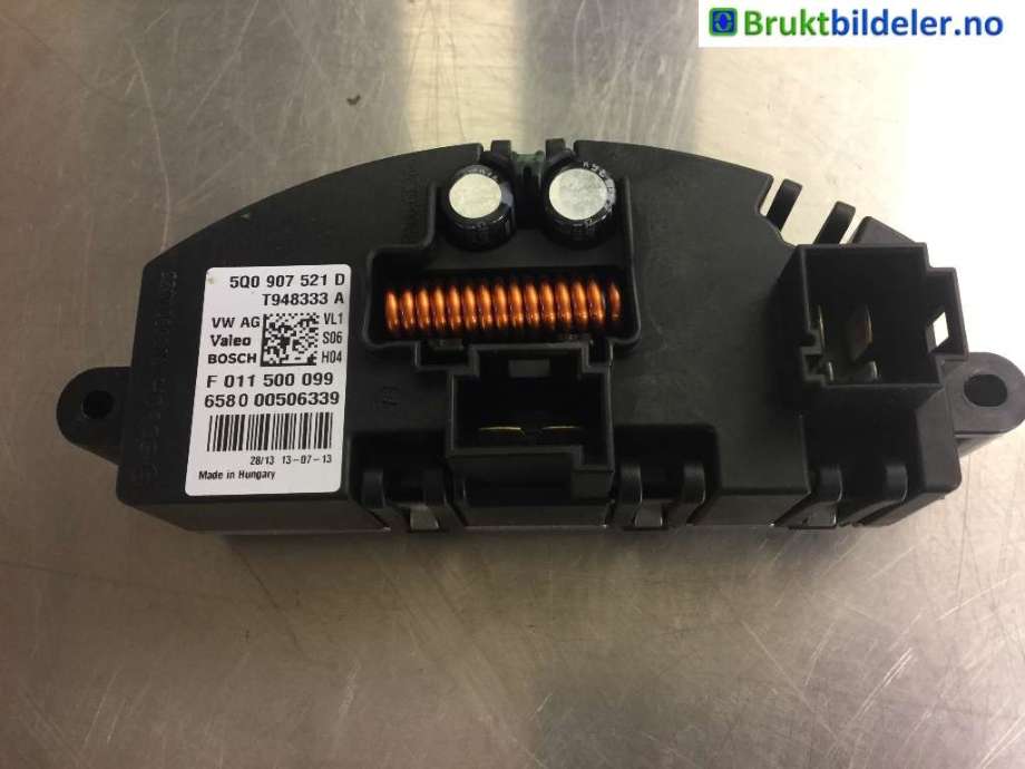 Varmeapparat motstand til Audi A3 2012-2016 (Type III, Fase 1)  (AUDI|5Q0 907 521 D|)
