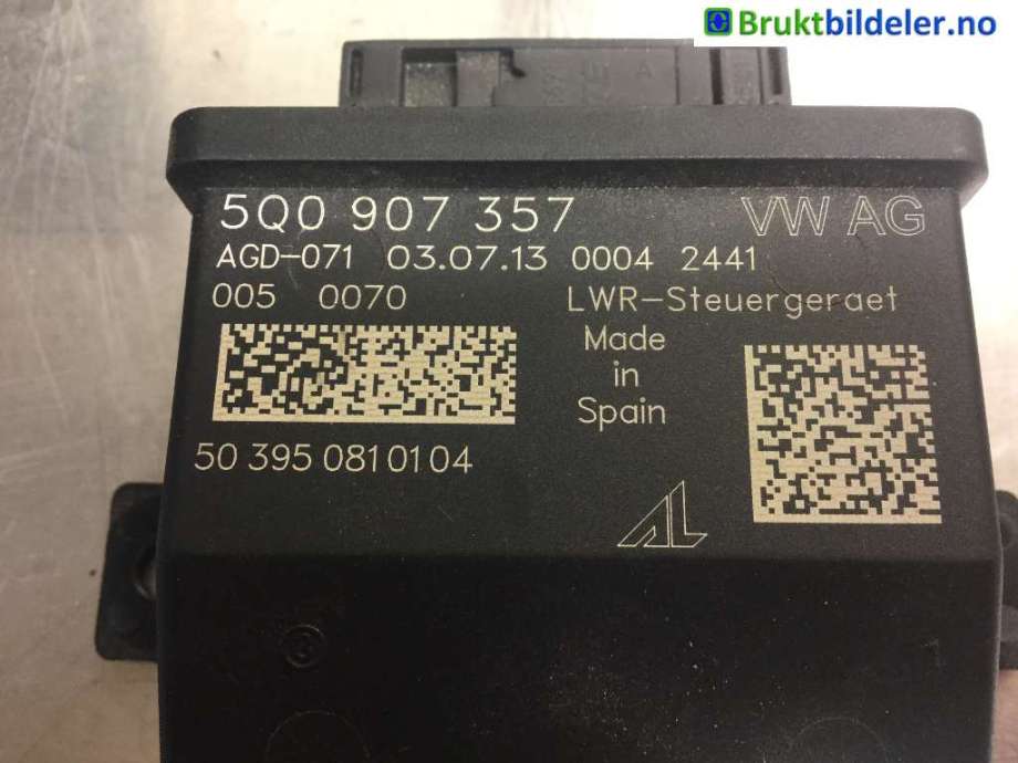 Styreenhet diverse til Audi A3 2012-2016 (Type III, Fase 1) (AUDI|5Q0 907 357|)