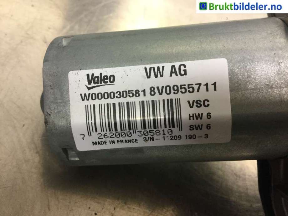 Viskermotor bakrute til Audi A3 2012-2016 (Type III, Fase 1)  (AUDI|8V0 955 711|W000030581|)