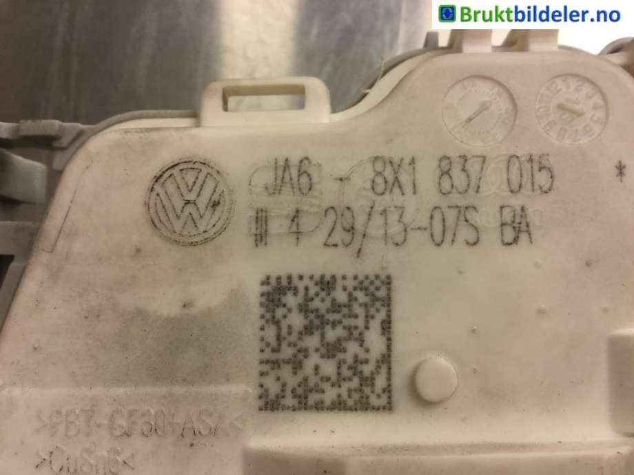 Låsekasse venstre foran til Audi A3 2012-2016 (Type III, Fase 1) (AUDI|8X1 837 015|)