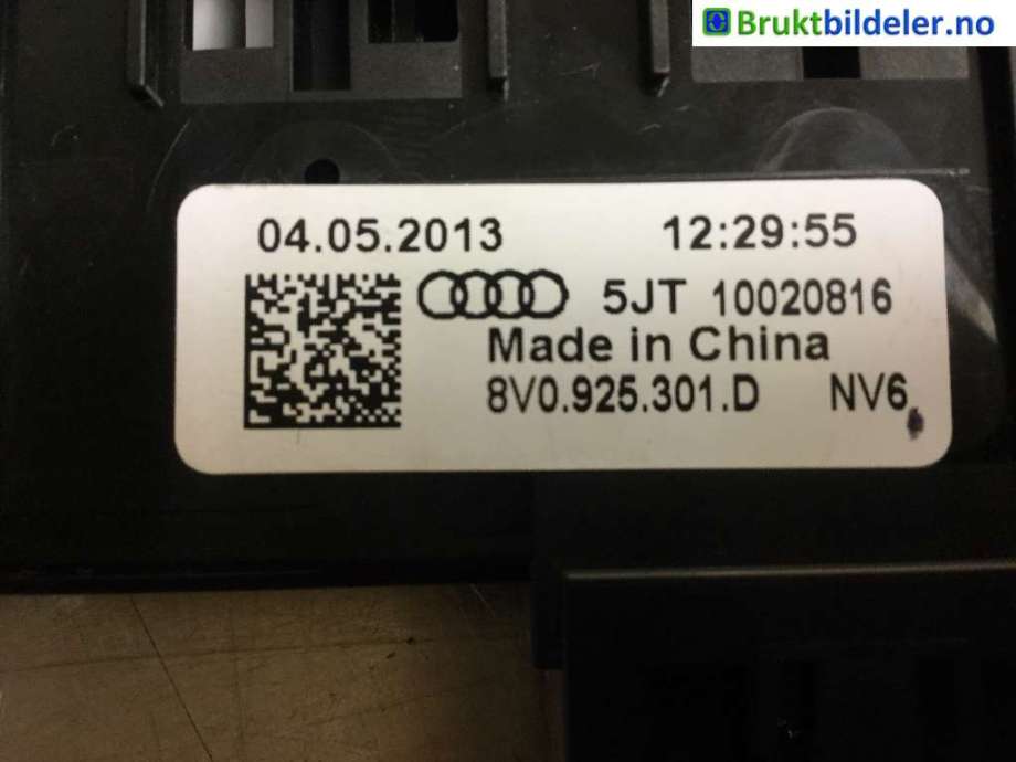 Bryter diverse til Audi A3 2012-2016 (Type III, Fase 1) (AUDI|8V0 925 301 D|)