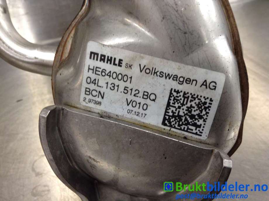 EGR-kjøler til VW Tiguan 2016-2020 (Type II, Fase 1)  (VOLKSWAGEN|04L 131 512 BQ|HE640001|)