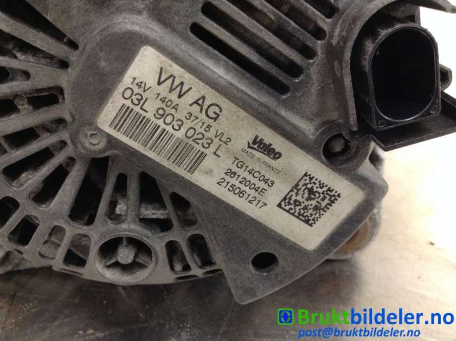 Dynamo til Škoda Octavia 2013-2016 (Type III, Fase 1)  (SKODA|03L 903 023 L|2612004E|)