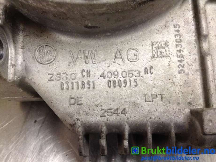 Girkasse 4WD fordelingskasse til Škoda Octavia 2013-2016 (Type III, Fase 1) (SKODA|0CN 409 053 AC|MRV;PFM;PGS|)
