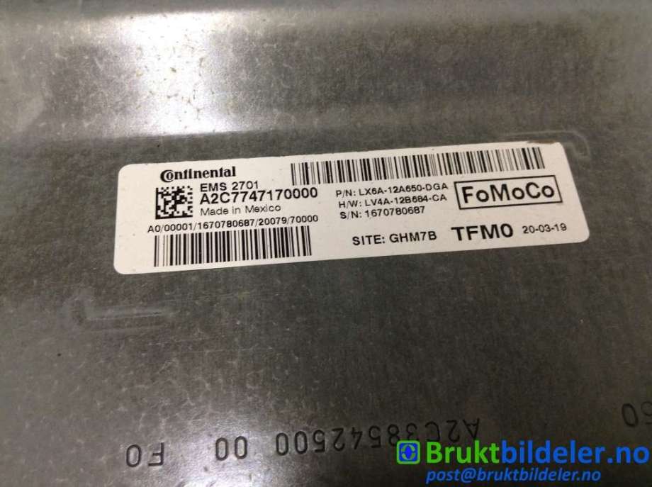 Styreenhet motor til Ford Kuga 2019-->> (Type III)  (FORD|LX6A-12A650-DGA|A2C7747170000|LV4A-12B684-CA)