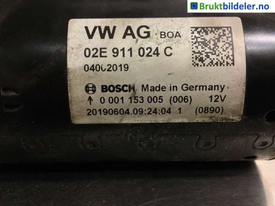 Starter diesel til VW Caddy 2015-2020 (Type III, Fase 3)  (VOLKSWAGEN|02E 911 024 C|0 001 153 005 (006)|)