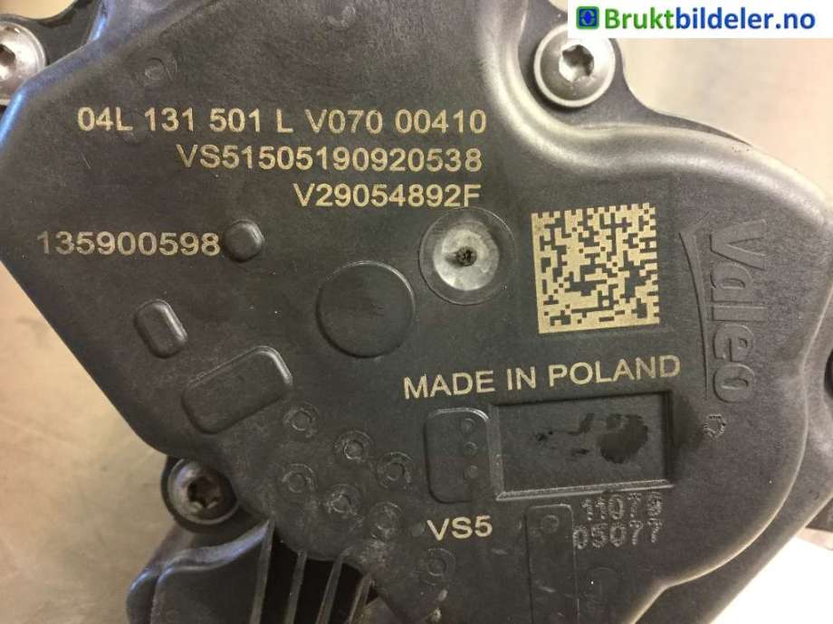 EGR-ventil til VW Caddy 2015-2020 (Type III, Fase 3)  (VOLKSWAGEN|04L 131 501 L|)