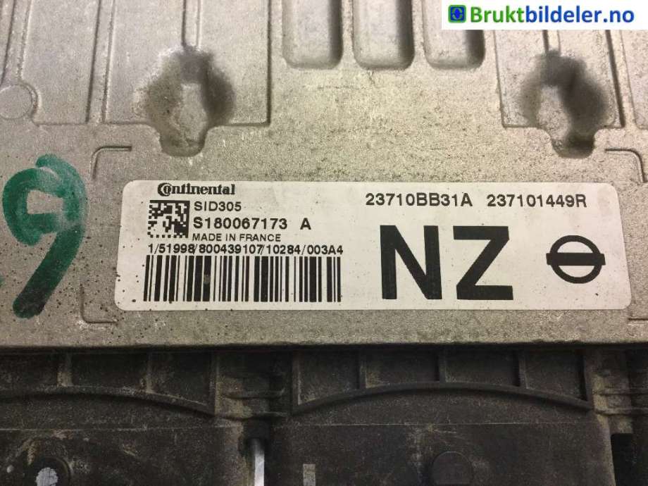 Styreenhet motor til Nissan Qashqai 2010-2014 (Type I, Fase 2) (NISSAN|23710BB31A|S180067173 A|237101449R)