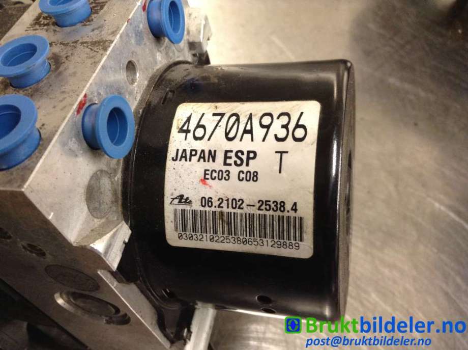 ABS sentral til Citroën C4, Aircross 2012-2017 (CITROEN|4670A936|06.2102-2538.4|06-2109-6681.3)
