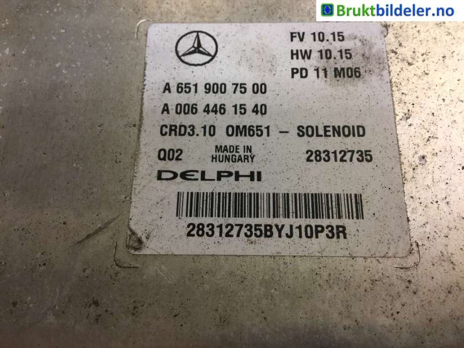 Styreenhet motor til Mercedes E-Klasse 2009-2013 (Fase 1) (W212) (W212) (MERCEDES|A 651 900 75 00|28312735|A 006 446 15 40)