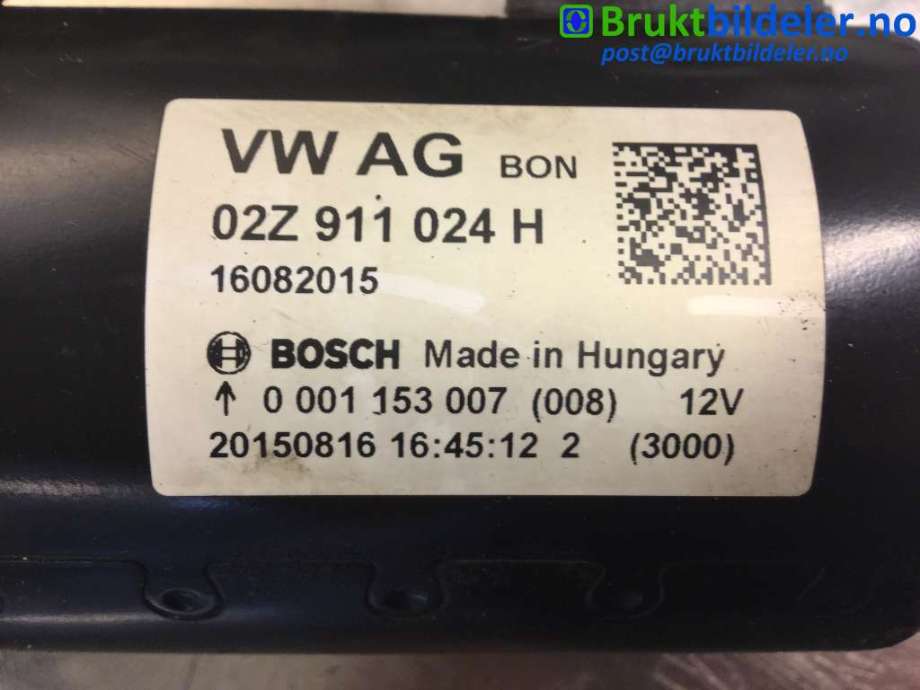 Starter diesel til VW Transporter / Caravelle 2015-2019 (T6) (T6) (VOLKSWAGEN|02Z 911 024 H|0 001 153 007|)