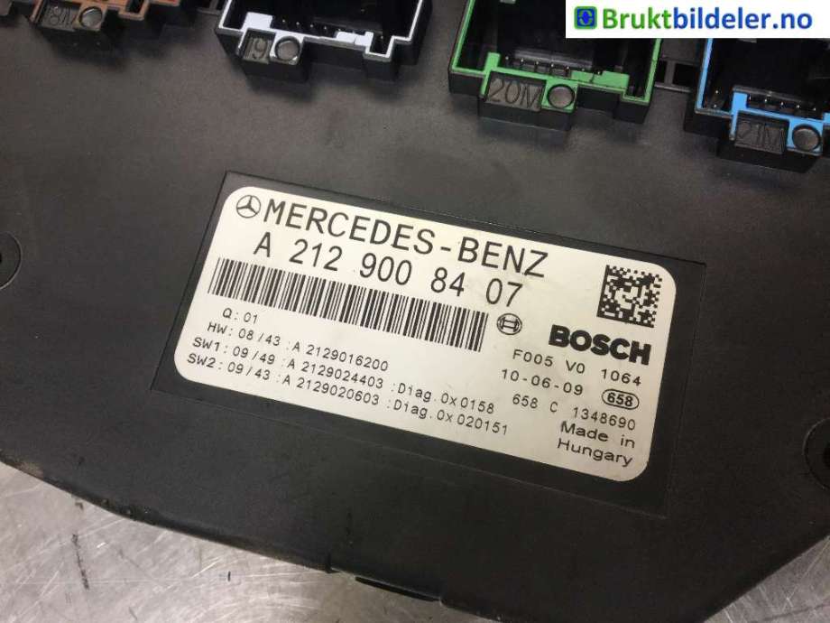 Sikringsboks til Mercedes E-Klasse 2009-2013 (Fase 1) (W212) (W212) (MERCEDES|A 212 900 84 07|)