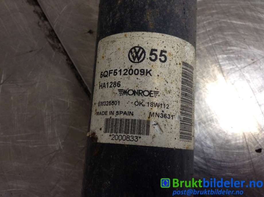 Støtdemper bak til VW Tiguan 2016-2020 (Type II, Fase 1)  (VOLKSWAGEN|5QF 512 009 K|)
