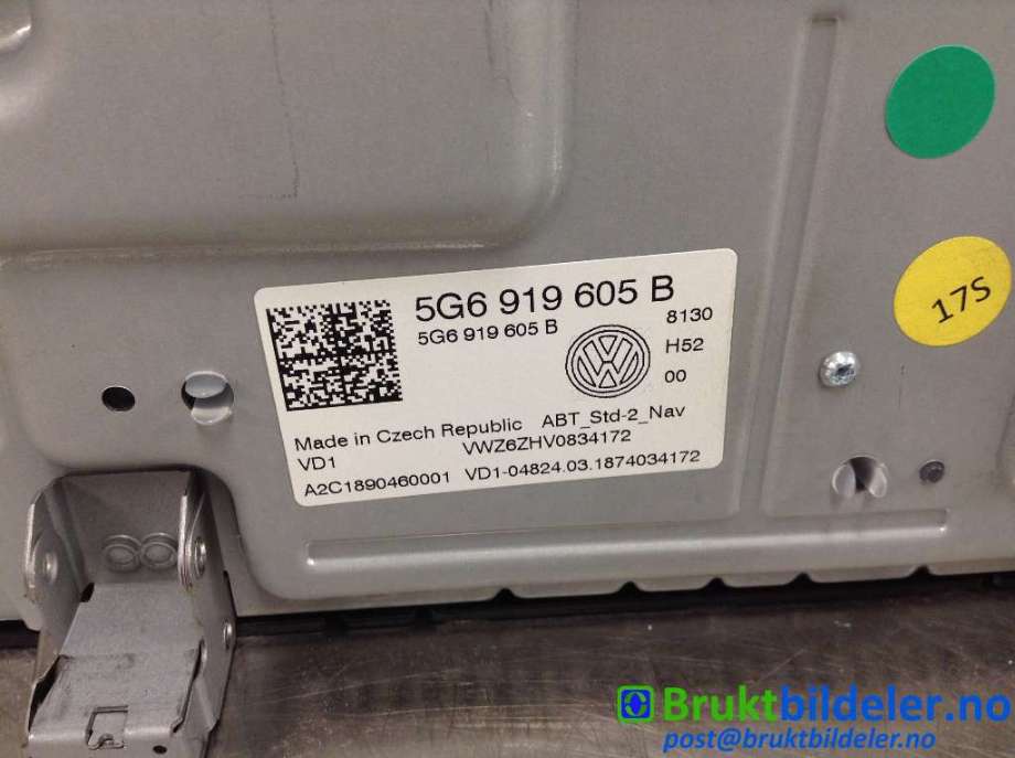 Instrument kjørecomputer til VW Tiguan 2016-2020 (Type II, Fase 1) (VOLKSWAGEN|5G6 919 605 B|A2C1890460001|)