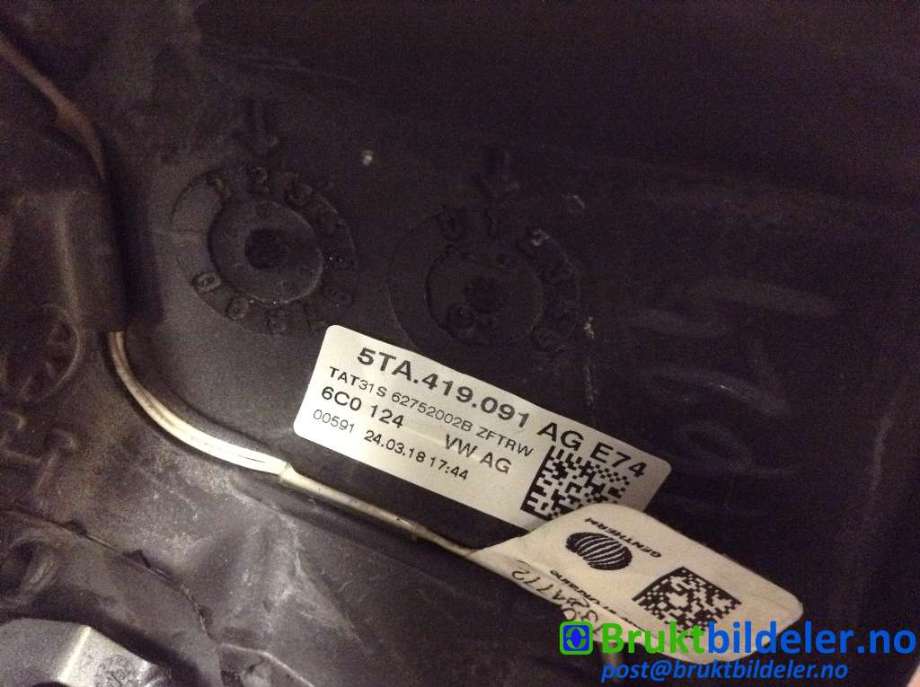 Ratt til VW Tiguan 2016-2020 (Type II, Fase 1)  (VOLKSWAGEN|5TA 419 091 AG|)