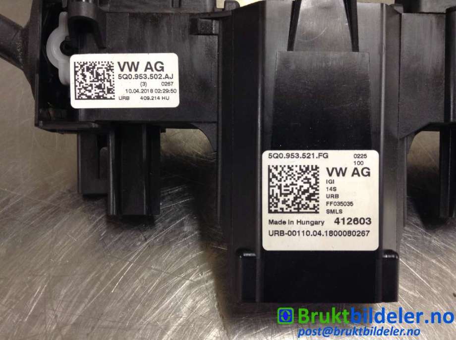Bryter combi til VW Tiguan 2016-2020 (Type II, Fase 1)  (VOLKSWAGEN|5Q0 953 502 AJ||5Q0 953 521 FG)