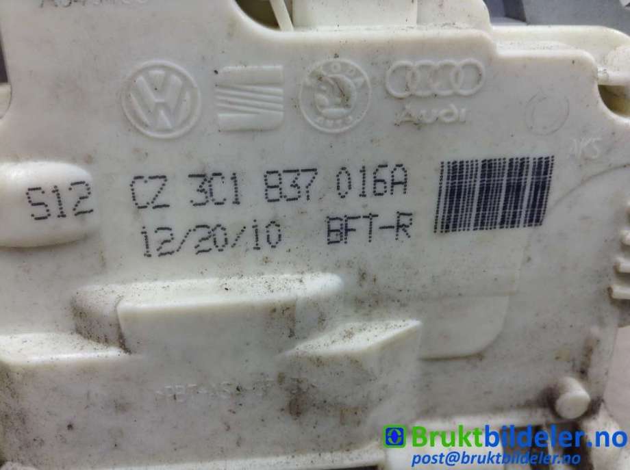 Låsekasse høyre foran til VW Passat 2011-2015 (B7) (B7) (VOLKSWAGEN|3C1 837 016 A|)