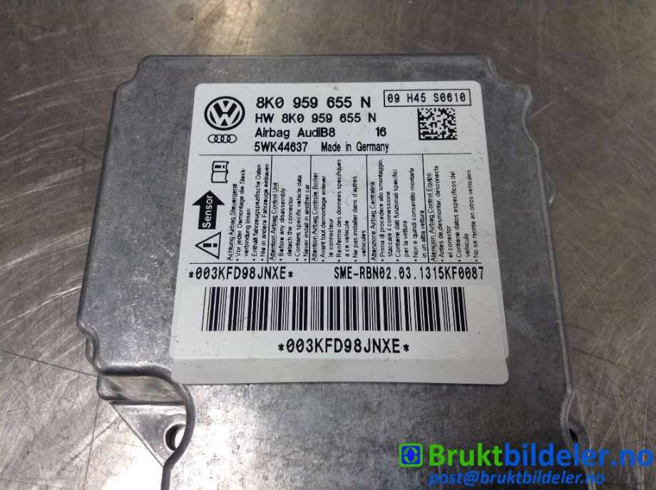 Airbag elektronikk til Audi A4 2007-2014 (Type IV) (B8) (B8) (AUDI|8K0 959 655 N|5WK44637|)