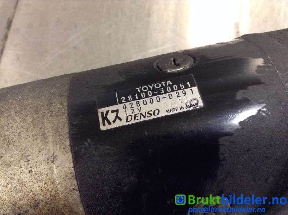 Starter diesel til Toyota Hiace 2007-2012 (Fase 3)  (TOYOTA|28100-30051|428000-0291|)
