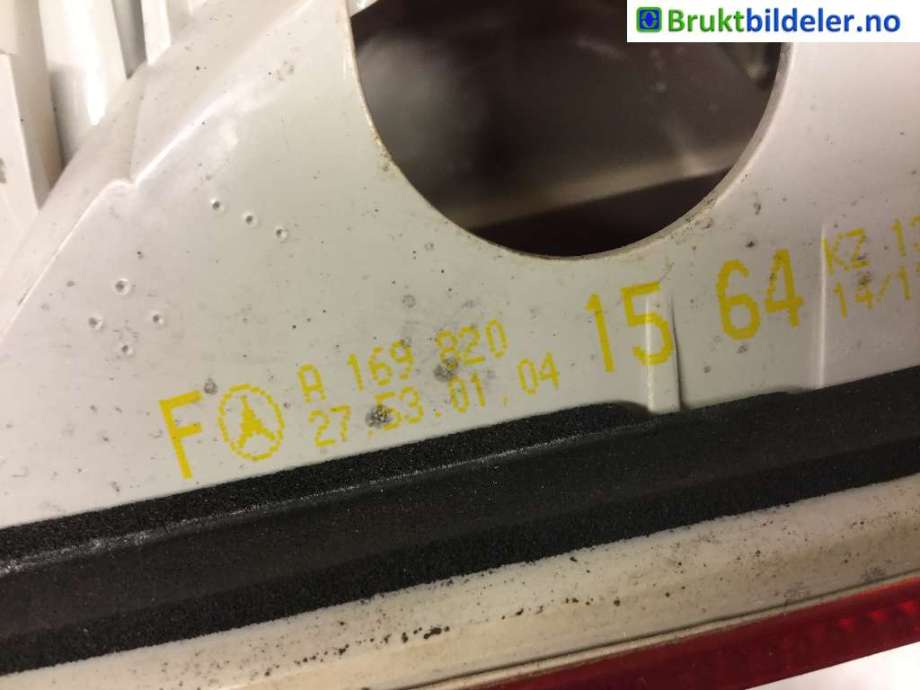 Baklykt venstre indre til Mercedes B-Klasse 2005-2008 (Fase 1) (W245) (W245) (A 169 820 15 64|)