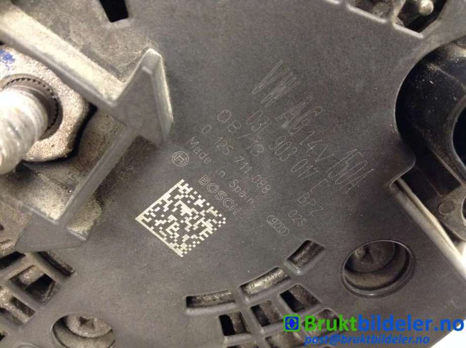 Dynamo til Audi A4 2007-2014 (Type IV) (B8) (B8) (AUDI|03L 903 017 E|0 125 711 088|)