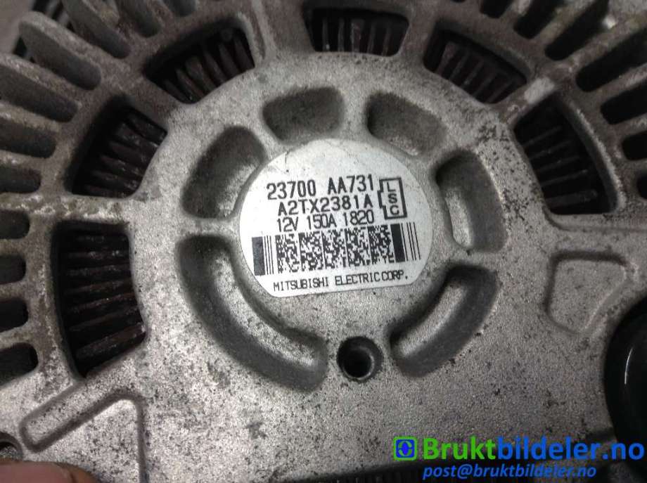 Dynamo til Subaru Forester 2008-2013 (Type III) (SUBARU|23000AA731|A2TX2381A|)