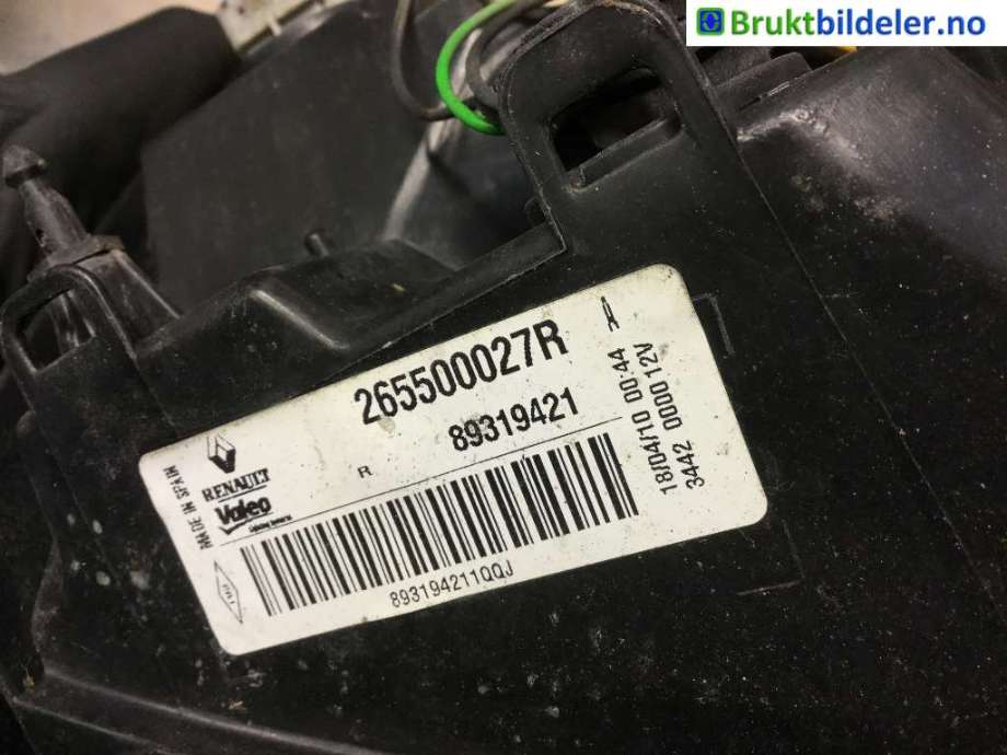 Baklykt høyre indre til Renault Megane 2009-2016 Type III (RENAULT|265500027R|89319421|)