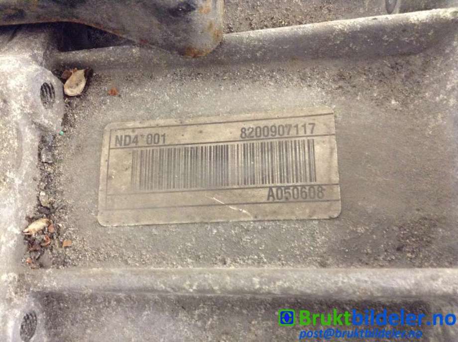 Girkasse manuell 6-trinn til Renault Megane 2009-2016 Type III  (RENAULT|8200907117|ND4-001|)