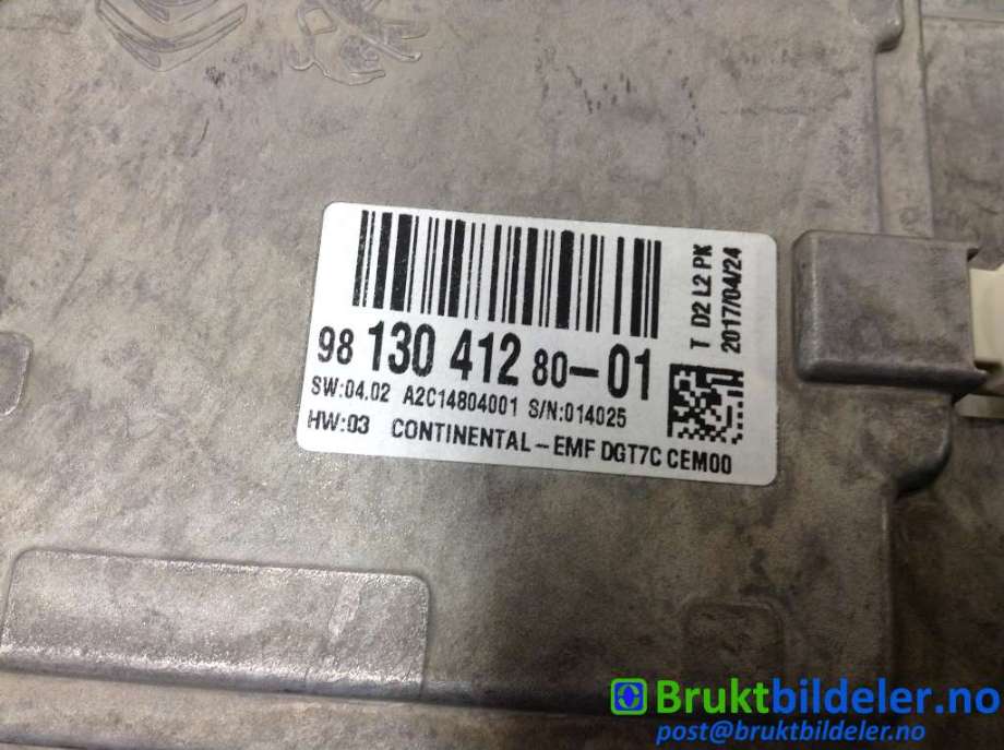 Instrument kjørecomputer til Peugeot Expert 2016-->> (Type III) (PEUGEOT|98 130 412 80-01|A2C14804001|)