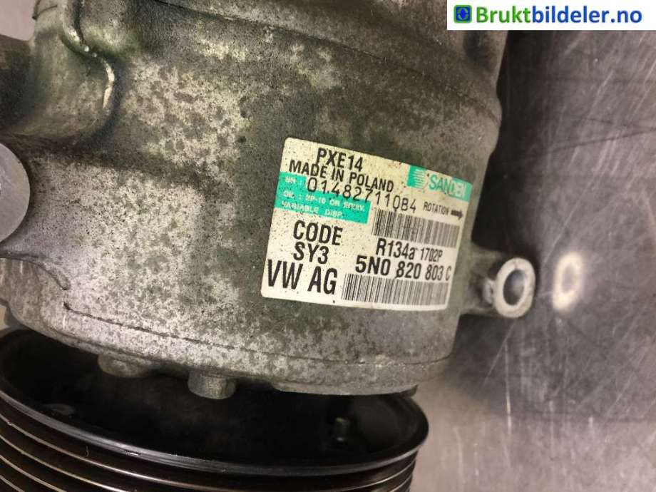 Aircondition kompressor til Škoda Yeti 2009-2013 (Fase 1)  (SKODA|5N0 820 803 C|)