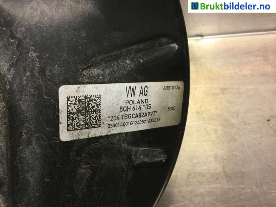 Bremsekraft-forsterker til VW Touran 2015-2021 (Type II)  (VOLKSWAGEN|5QH 614 105|)