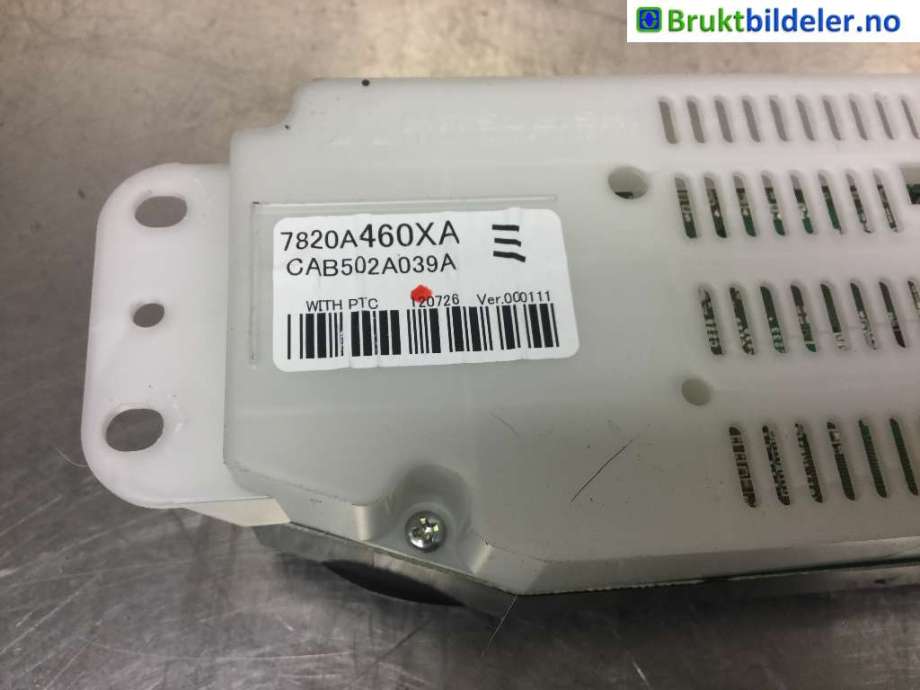 Varmeapparat betjening til Mitsubishi Outlander 2012-2015 (Type III, Fase 1)  (MITSUBISHI|7820A460XA|)