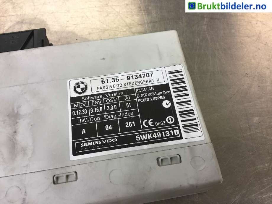 Styreenhet diverse til BMW X5 2007-2013 (E70) (E70) (BMW|6135 9 134 707|5WK49131B|)